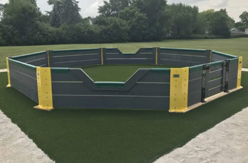 Gaga Ball Pit with artificial turf floor