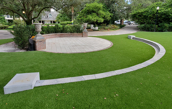 artificial grass lawn on Ultra Base panels