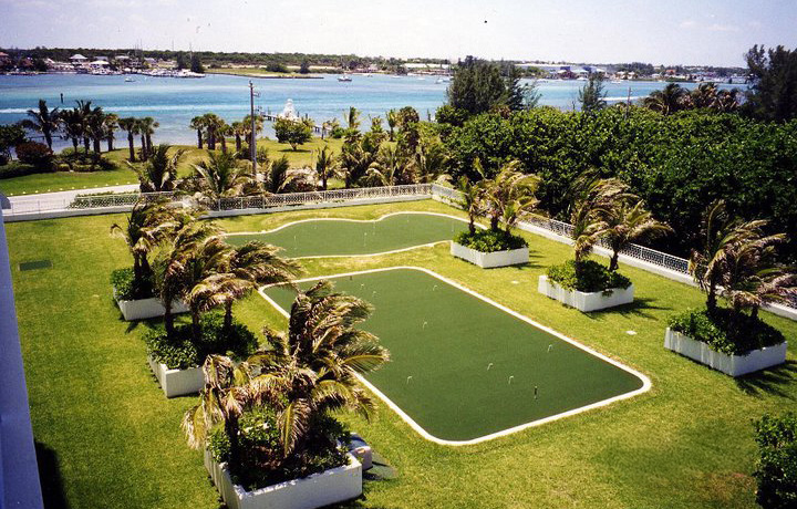 synthetic turf croquet court on ultra base panels