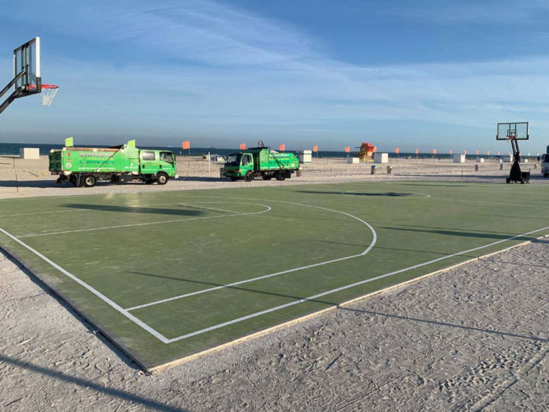 Basketball Court on Beach