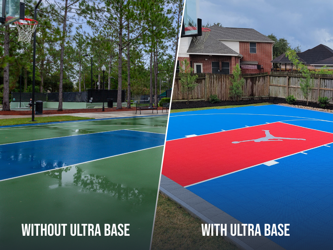 Wet basketball court verses dry basketball court