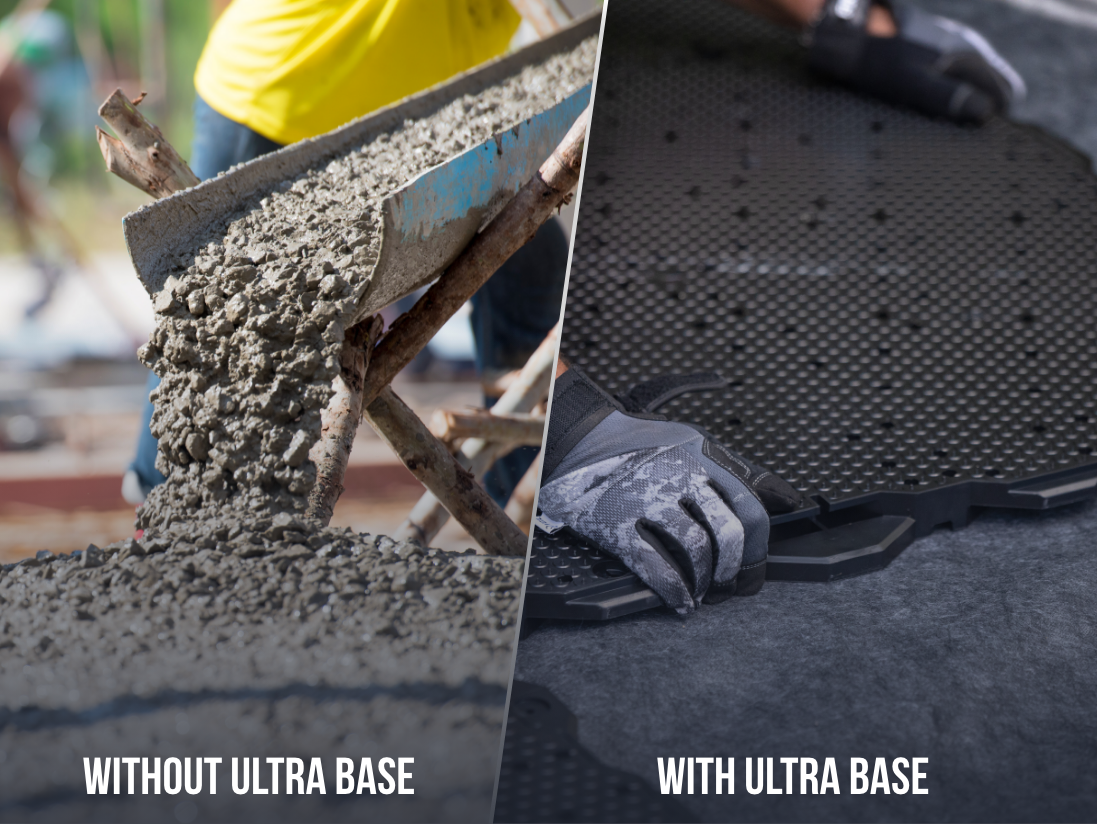 Concrete vs Ultra Base Installation Photo