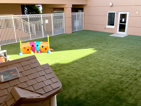 Small playground with new turf