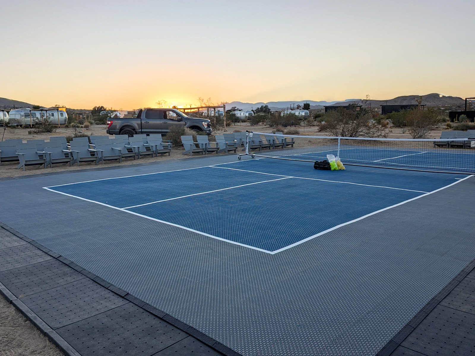 Portable Pickleball Court in Joshua Tree National Park