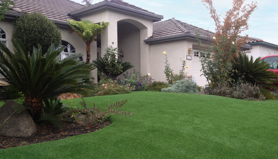 Artificial grass lawn on Ultra Base Panels