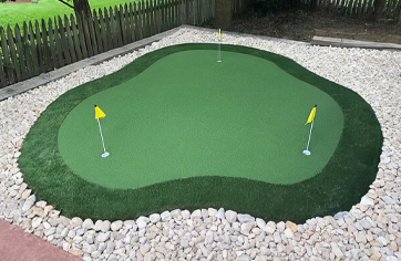 The Kiawah putting green kit installed