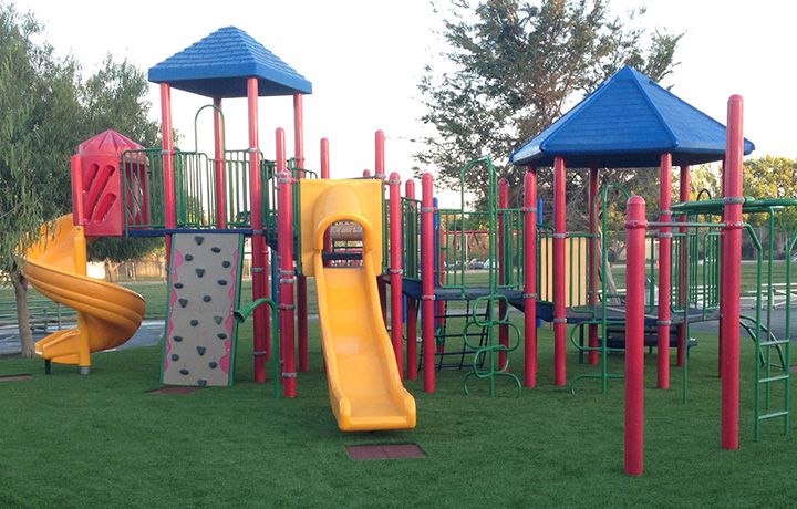 playground with artificial turf surfacing