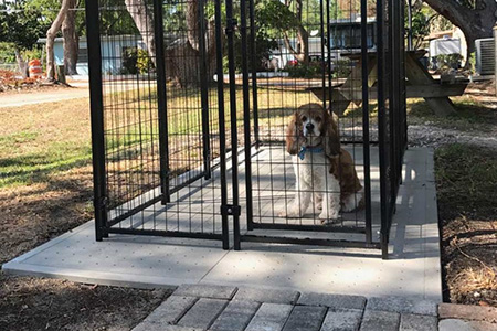 Outdoor Dog Kennel on Ultra Base Pad