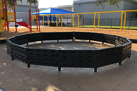 Gaga pit with surface of Ultra Base Court panels 