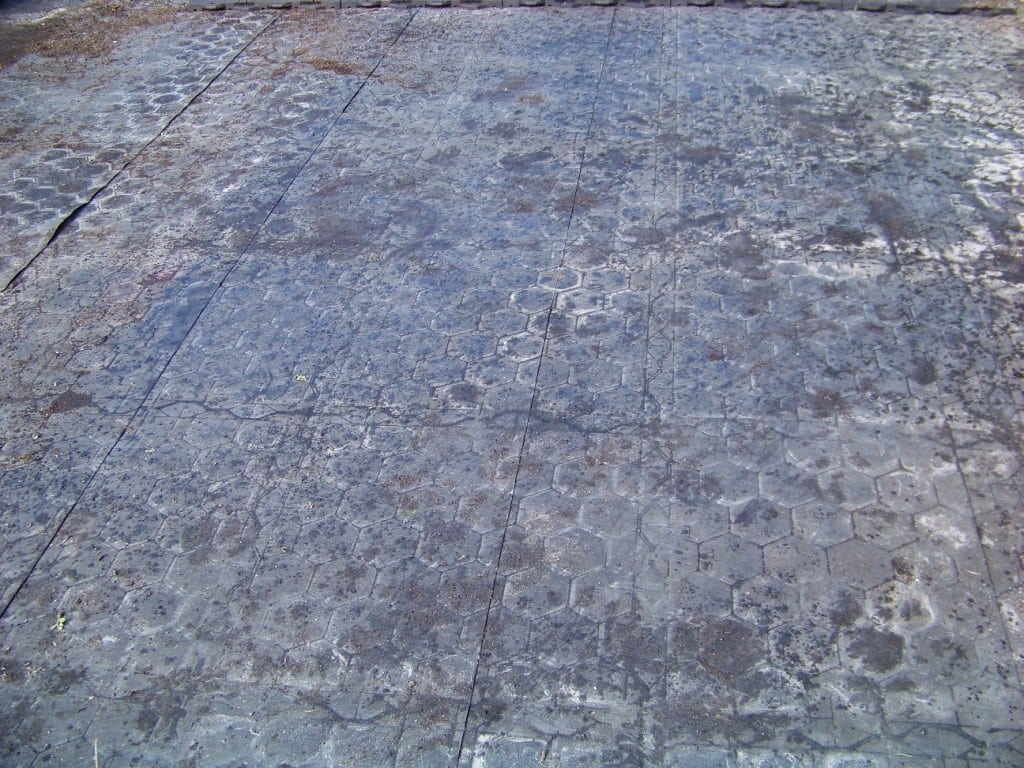 ultrabasesystems panel test site showing geometric pattern after panels are removed