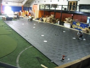 ultrabasesystems panel installation for indoor golf course