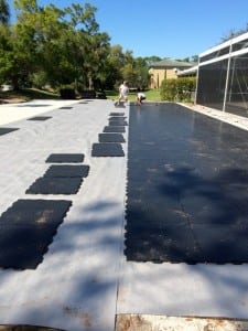 ultrabasesystems panels laid out and connected on fabric