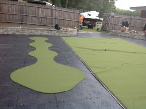 artificial turf cut outs for mini golf course on ultrabasesystems panel base