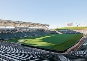 empty soccer field at the home depot center