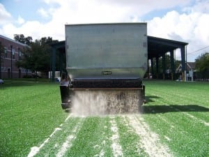 turfco sand infill applicator on artificial grass