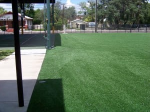 large artificial grass installation