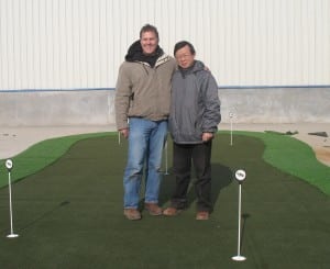 tour links putting green installation in china
