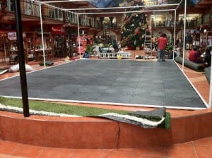 ultrabasesystems panels are installed for indoor mini soccer field