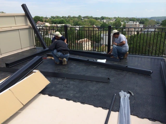 installing ubs panel base on rooftop