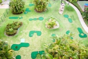 aerial view of mini golf course in mexico