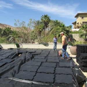 base panels for rooftop artificial turf installation