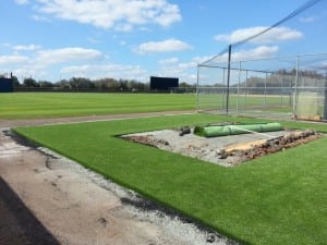 turf installed for Tampa Spring training complex