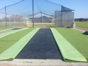 baseball field turf laid out for Tampa Spring Training Complex