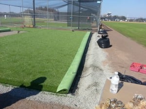 artificial turf rolled out for Tampa Spring training complex