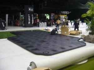 base panels for pre-packaged putting green installation