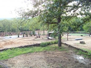 cleared construction site for artificial turf