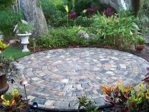completed backyard paver installation