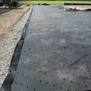 close up of ultrabasesystems base panels next to gravel