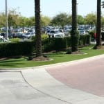 completed artificial turf landscape for Orlando mall